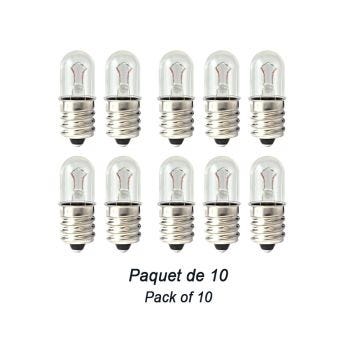 Ampoule à base vissée - 2 V - 0.06 A - E-10 - Paquet de 10