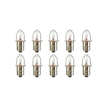 PR13 Miniature Flange Bulb - 4.8 V - 2.4 W - P13.5s - 10-Pack