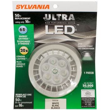 Ampoule DEL Par38 120 Volts 16 Watts  (50W)