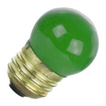 Ampoule incandescente S11 pour enseigne - 130V - 7.5W - E26 - Vert