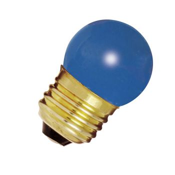 Ampoule incandescente S11 pour enseigne - 130V - 7.5W - E26 - Bleu