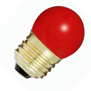 Ampoule incandescente S11 pour enseigne - 130V - 7.5W - E26 - Rouge