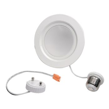 LED Recessed Light Retrofit Kit with A19 and GU24 Adapters - White - 4" - 120V - 11 W - 3000K