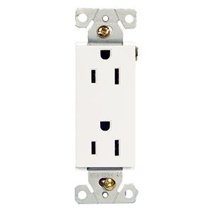 Prise murale Décora simple - 125 V - 15 A - Blanc