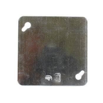 4-Inch (102 mm) Flat Cover for Square Electrical Box - Steel