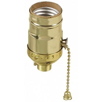 Douille E26 pour ampoule avec chaîne - 250 V - Laiton