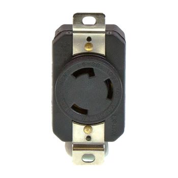 Prise femelle "Twist-Lock" NEMA L6-30R encastrable - 2 pôles - 3 fils - 250 V - 30 A 