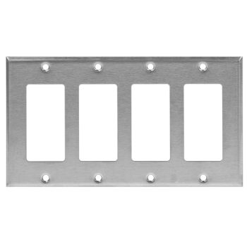 4-Gang Stainless Steel Wallplate