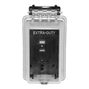 Weatherproof In-Use Cover for Outdoor Single Outlet - Vertical