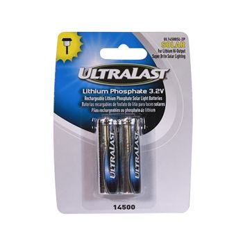 UL14500SL Lithium Phosphate Rechargeable Battery - 3.2 V - 600 mAh - Pack of 2