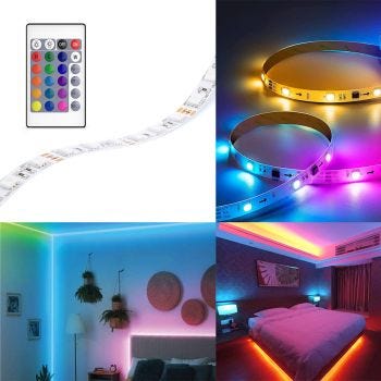 LED Strip Light with Remote Control - 24V - 60 LEDs/m - RGB - 10m