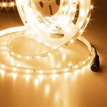Bande lumineuse DEL avec interrupteur - 12V - 120 DEL/m - 3000K - 1m