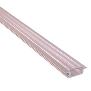 Rail mince en aluminium pour bande de lumières DEL - Couvercle transparent - 24 mm X 1 m