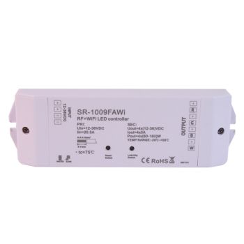 Waterproof Smart RF Signal Amplifier for RGBW, CC-CW, Monochrome or LED Strip LED Lighting - 12-36V - 4 Channels