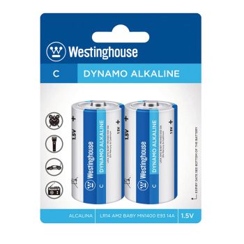 WESTINGHOUSE Dynamo Alkaline C Battery - 1.5V - 2 Pack