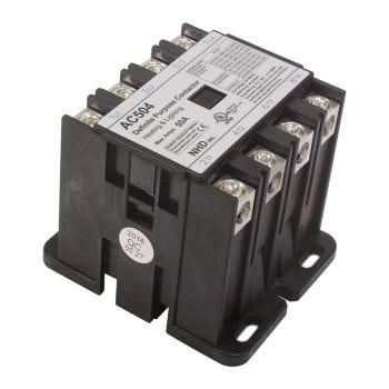 Contacteur à usage déterminé - 4 pôles - N.O. - 120 V CA - 50 A