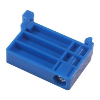 DIN Rail Terminal Block Stopper - Omega Type - 35 mm - Blue