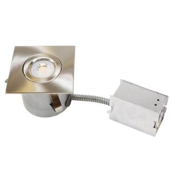 Square LED Recessed Lighting – Brished Steel - GU10