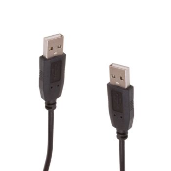 USB-A 2.0 Male to Male Cable - Black - 1.8 m