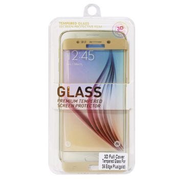 Tempered Glass Screen Protector for Samsung 6 Edge Plus - Gold