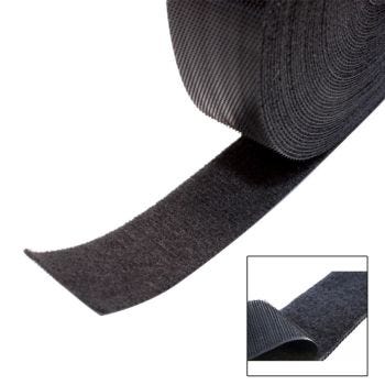 Hook-and-Loop Cable Tape - Black - 10 m