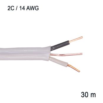 14/2 NMD90 Construction Electrical Wire - White - 30 m (98.4 ft)