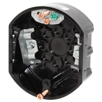 Round Phenolic Electrical Junction Box - Black