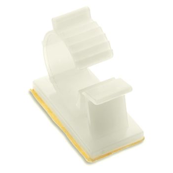 1/2'' Adhesive Adjustable Cable Clip - White - 10 Pack