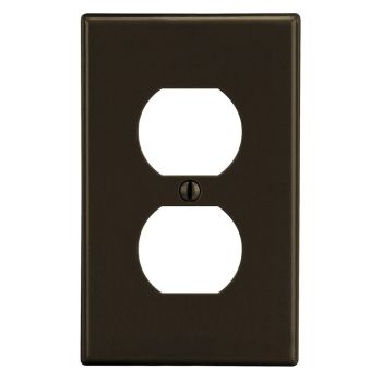Decora Wall Plate for Double Receptacle - Dark Brown