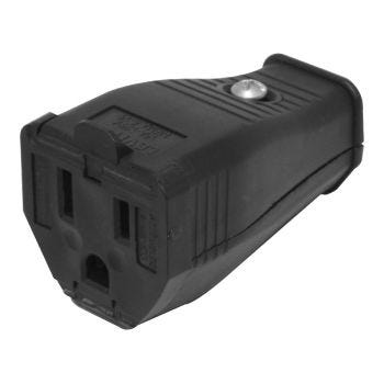 Prise d'extrémité NEMA 5-15R polarisée LEVITON - 3 fils - 15A/125V - Noir