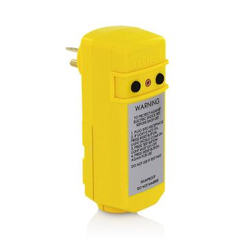 Fiche à angle droit Gfci 120v  - Jaune