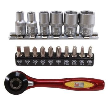 36 Teeth Aluminum Ratchet Wrench Set - Double Ends - 17 Pieces