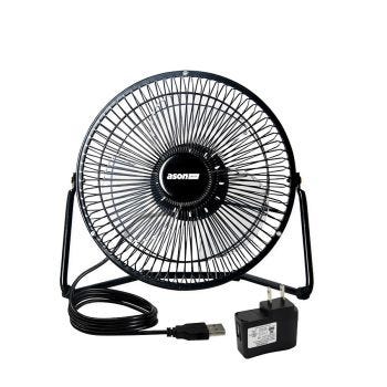Ventilateur portable de 10 cm avec câble USB et adaptateur 6 V