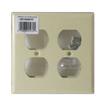 Double Wall Plate  Steel - Ivory