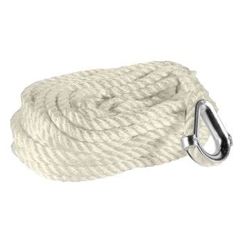 Corde d′amarrage En Nylon Tressé Blanc 3/8′′ X 50′