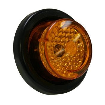 Multi-Faceted Round LED Clearance/Marker Light - 2" - Amber