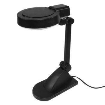 Table Fluorescent Lamp with Magnifying Glass - 110/120 V - 11 W - Black