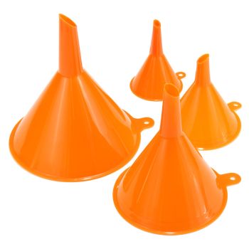 Ensemble d′entonnoirs en plastique - Orange - 4 pièces