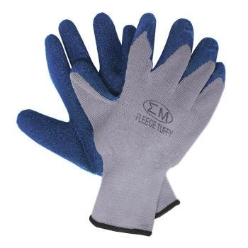 Gants en polyester et latex - Bleu - Très grand