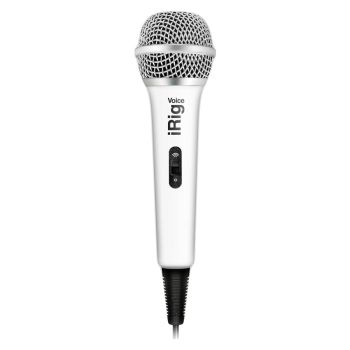 Microphone à main pour téléphone intelligent et tablette - Blanc