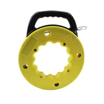 Rigid 1/8" Steel Fish Tape with Curved Tip - 25 ft