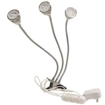 Triple Head LED Growing Lamp - 15W