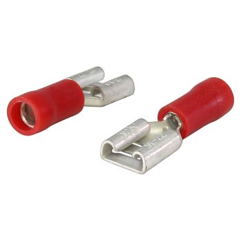 Terminal à lame femelle - .250" - 22-16 AWG - Rouge - Paquet de 10