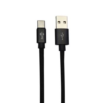 Braided USB Male to USB-C Male Cable - Black - 6.6 ft