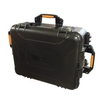 Waterproof ABS Plastic Case with Wheels and Protected Foam Interior - 643 mm X 505 mm X 314 mm - Black