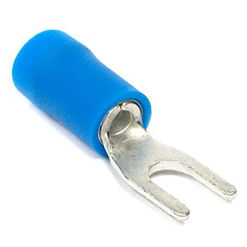 Spade Terminal - Screw #4 - 16-14 AWG Blue - Pack of 100