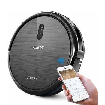 Wi-Fi Robot Vacuum Cleaner with Voice Commands and Remote Control - Black - Refurbished