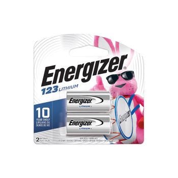 ENERGIZER Lithium 123 Battery - 3 V - 2-Pack