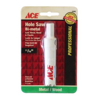 Scie-cloche bimétallique pour bois et métal - 11/16″ (17.5 mm)