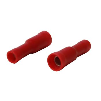 Terminal bullet - Femelle - 4 mm - 22-16 AW - Rouge - Paquet de 100